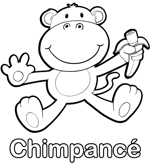 Colorier dessin de Chimpanzé