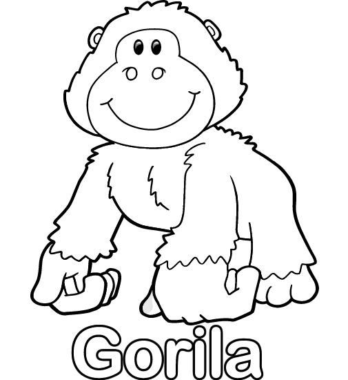 Colorier dessin de Gorille