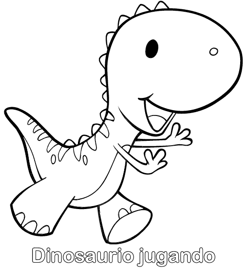 Colorier dessin de Dinosaure qui joue